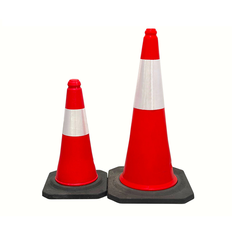 Cône de sécurité routier réfléchissant en PE haute visibilité 50/75/100 cm pour la gestion routière