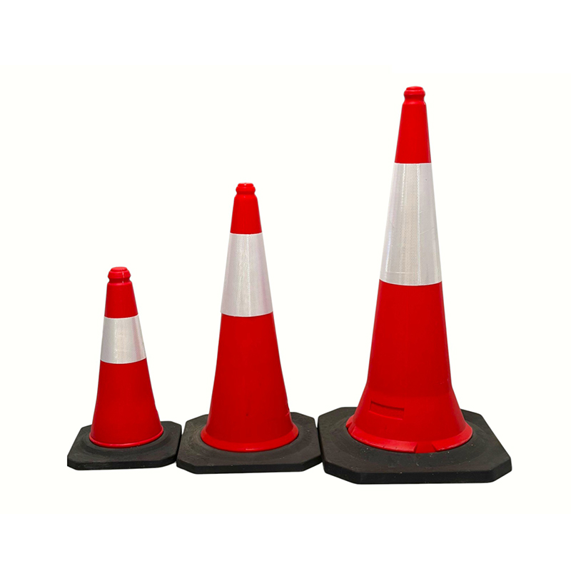 Cône de sécurité routier réfléchissant en PE haute visibilité 50/75/100 cm pour la gestion routière