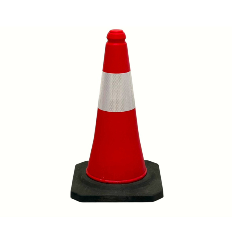 Cône de sécurité routier réfléchissant en PE haute visibilité 50/75/100 cm pour la gestion routière