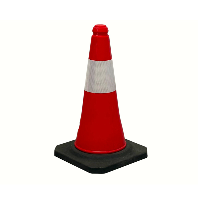 Cône de sécurité routier réfléchissant en PE haute visibilité 50/75/100 cm pour la gestion routière