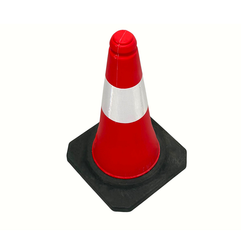 Cône de sécurité routier réfléchissant en PE haute visibilité 50/75/100 cm pour la gestion routière