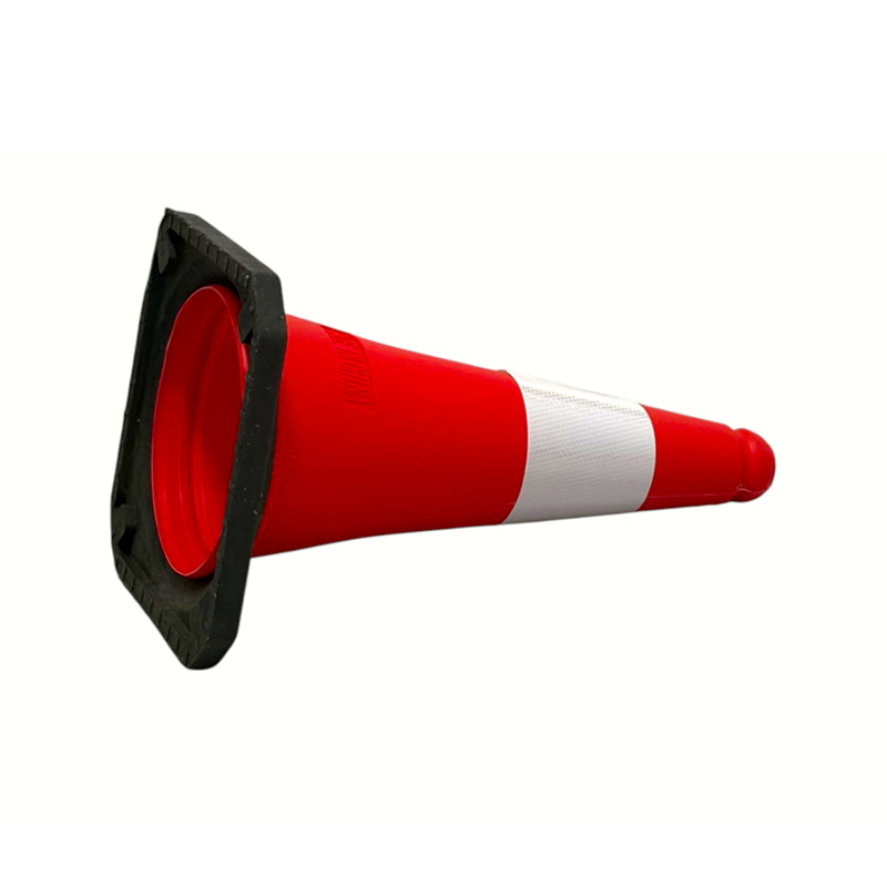 Cône de sécurité routier réfléchissant en PE haute visibilité 50/75/100 cm pour la gestion routière