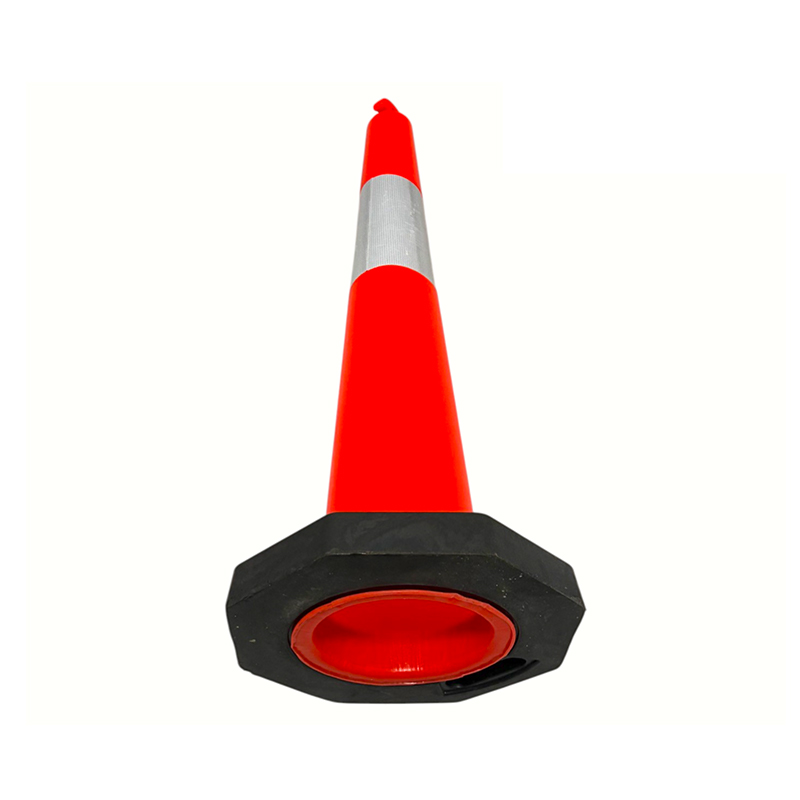 Cône de signalisation portatif en PVC haute flexibilité T-TOP pour périmètres de construction