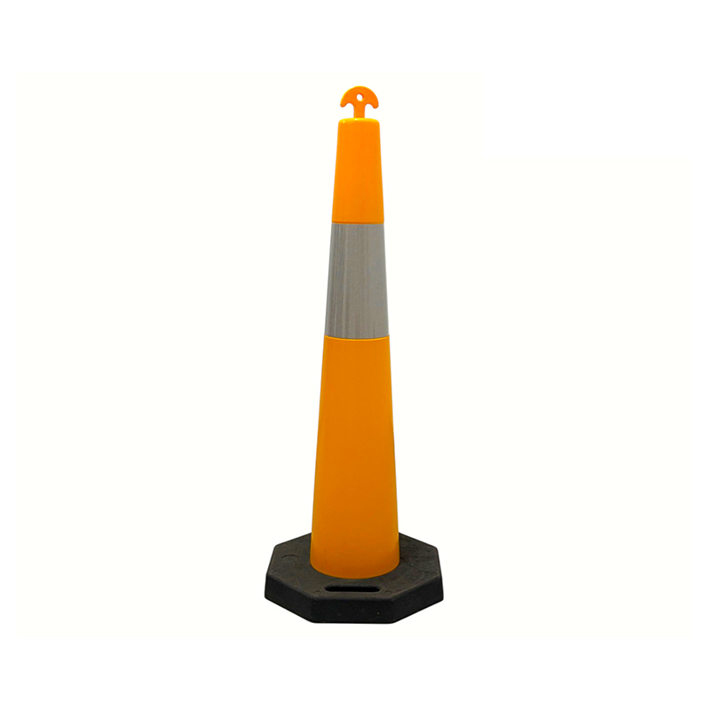 Cône de signalisation portatif en PVC haute flexibilité T-TOP pour périmètres de construction