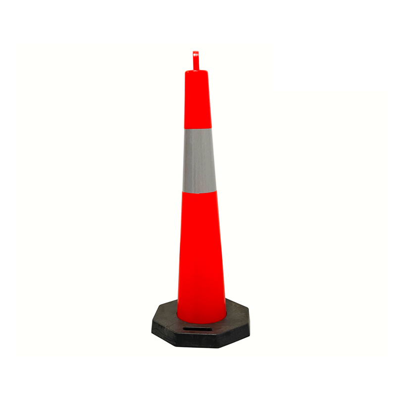 Cône de signalisation portatif en PVC haute flexibilité T-TOP pour périmètres de construction