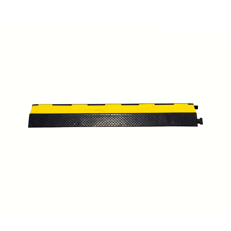 Base en caoutchouc de qualité technique, couvercle jaune, protecteur de câble robuste à 2 canaux