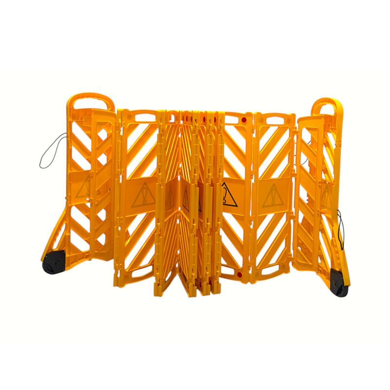 Garde-corps de sécurité extensible extra-long, robuste, haute résilience, avec roulettes Garde-corps de sécurité extensible extra-long, robuste, haute résilience, avec roulettes