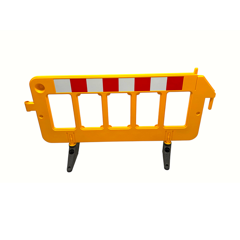 Garde-corps pour piétons à verrouillage intégré moulé par soufflage, rotatif et robuste, de type support