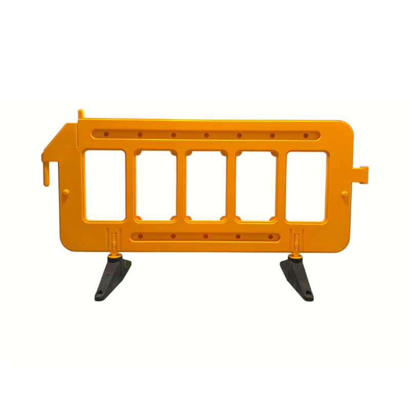 Garde-corps pour piétons à verrouillage intégré moulé par soufflage, rotatif et robuste, de type support