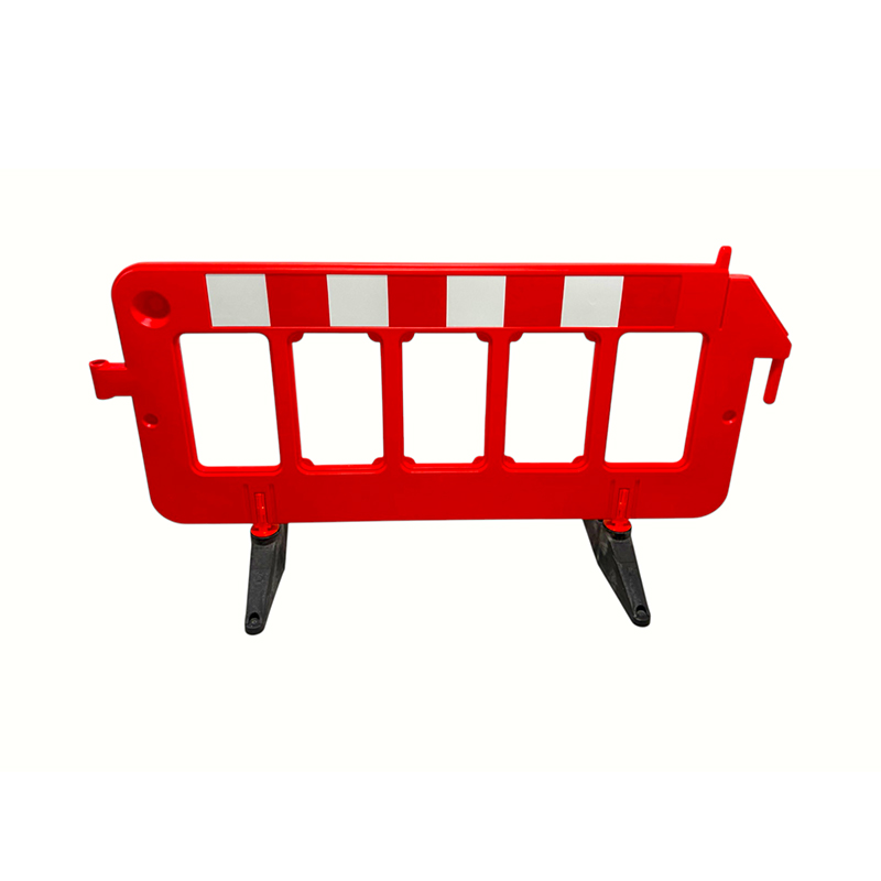 Garde-corps pour piétons à verrouillage intégré moulé par soufflage, rotatif et robuste, de type support