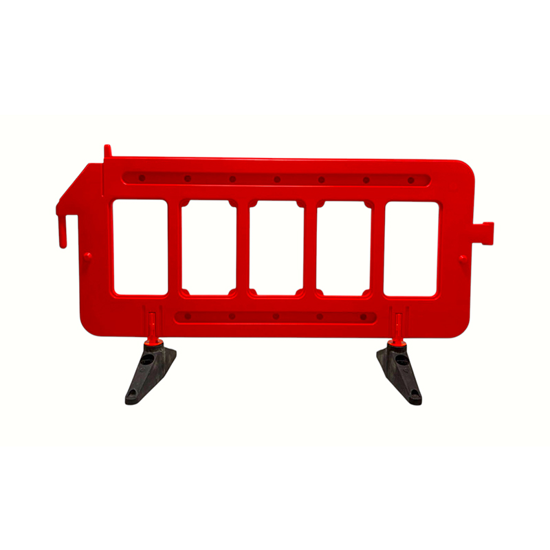 Garde-corps pour piétons à verrouillage intégré moulé par soufflage, rotatif et robuste, de type support