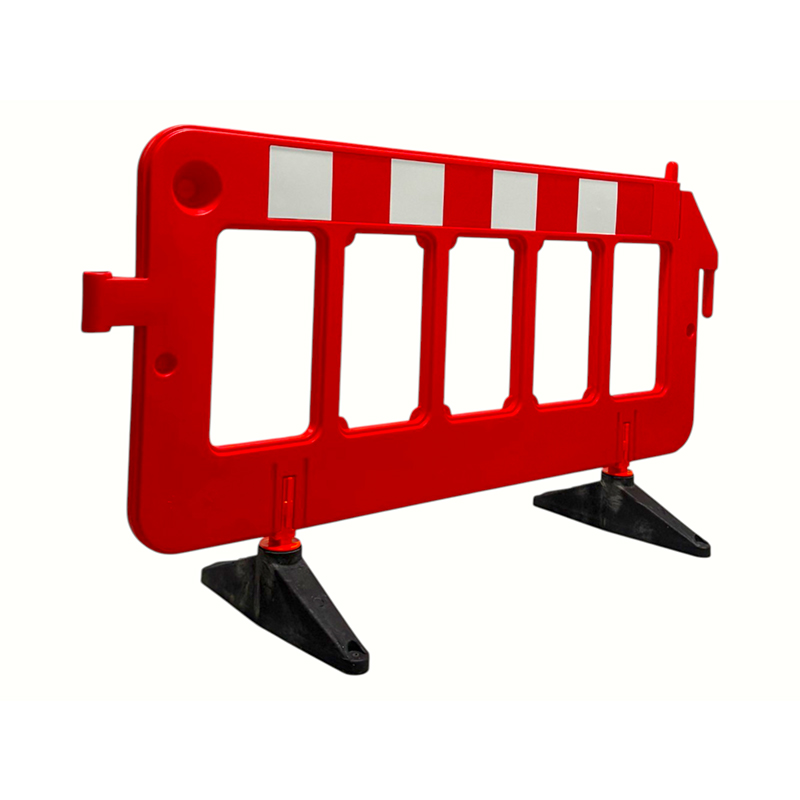 Garde-corps pour piétons à verrouillage intégré moulé par soufflage, rotatif et robuste, de type support