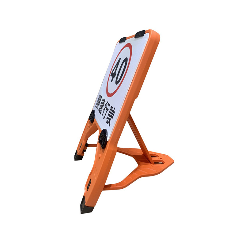 Panneau de signalisation extensible carré en plastique HDPE portable avec clips à changement rapide