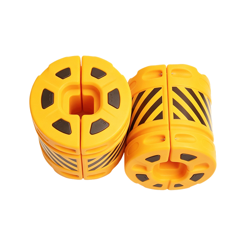 Baril anti-impact de trafic de combinaison modulaire de HDPE avec la feuille réfléchissante