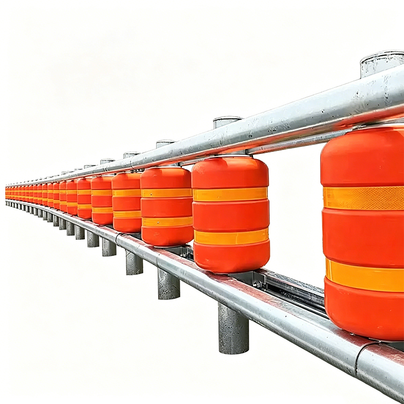Barrière à rouleaux d'autoroute à absorption d'énergie pour les courbes pointues