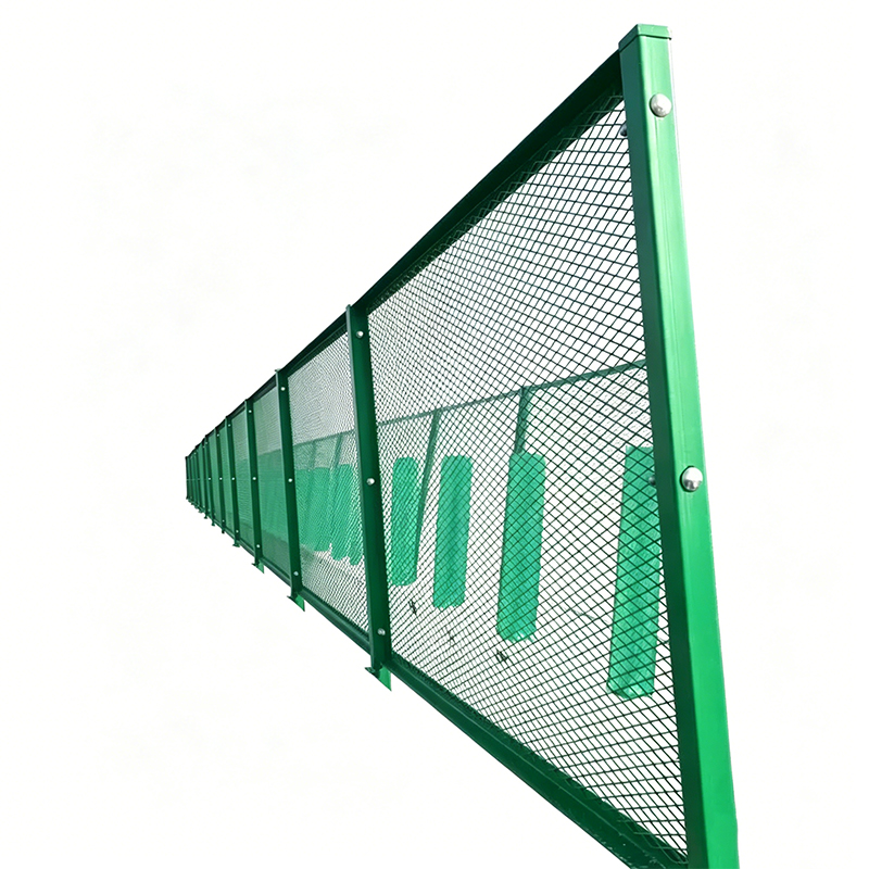 Écran à mailles antireflet flexible en polymère robuste pour garde-corps d'autoroute