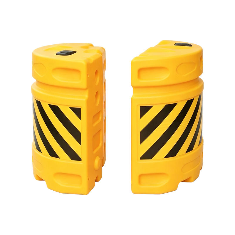 Baril anti-impact de trafic de combinaison modulaire de HDPE avec la feuille réfléchissante