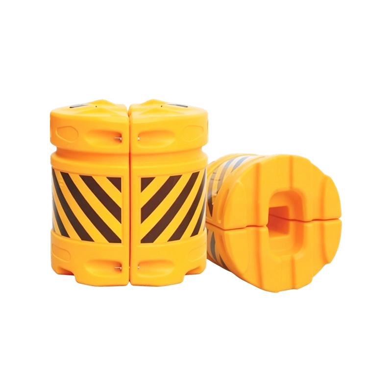 Baril anti-impact de trafic de combinaison modulaire de HDPE avec la feuille réfléchissante