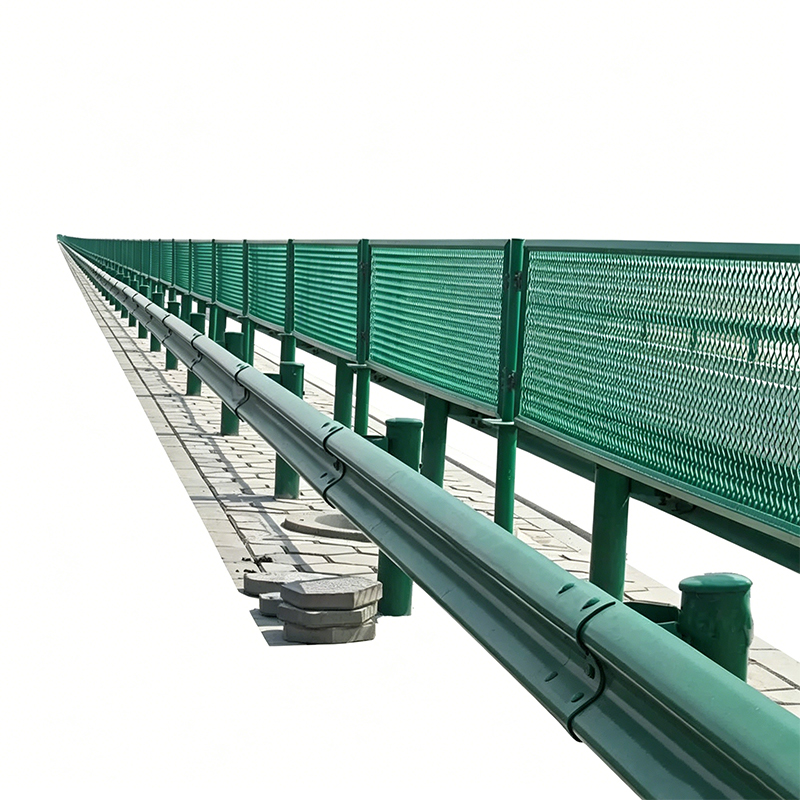 Écran à mailles antireflet flexible en polymère robuste pour garde-corps d'autoroute