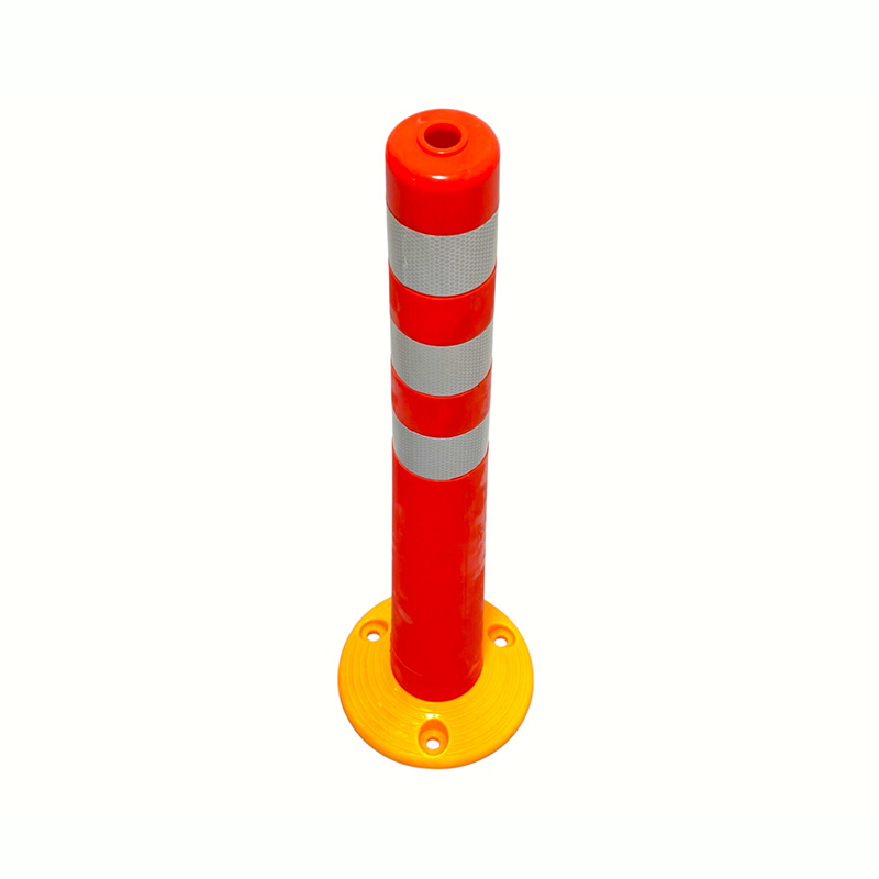Poteau de délimitation flexible en PVC avec colliers réfléchissants