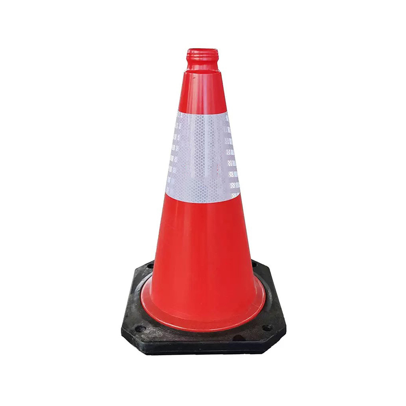 Cône de signalisation en plastique HDPE intégré avec trou pour poignée supérieure