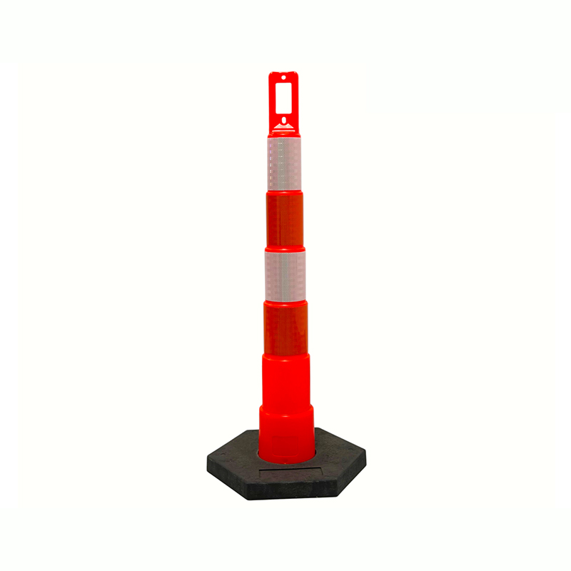 Poteau d'avertissement de circulation robuste avec poignée supérieure