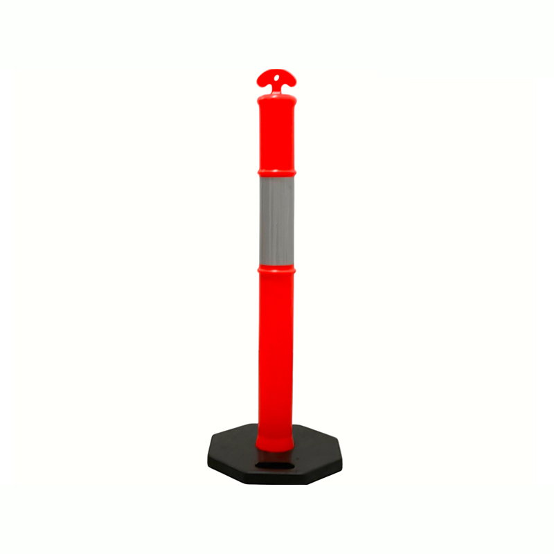 Poteau d'avertissement de circulation robuste avec poignée supérieure