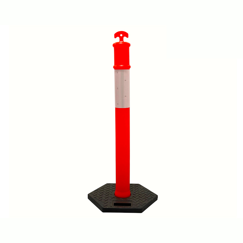 Poteau d'avertissement de circulation robuste avec poignée supérieure