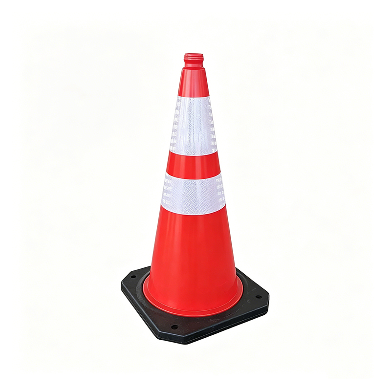 Cône de signalisation en plastique HDPE intégré avec trou pour poignée supérieure