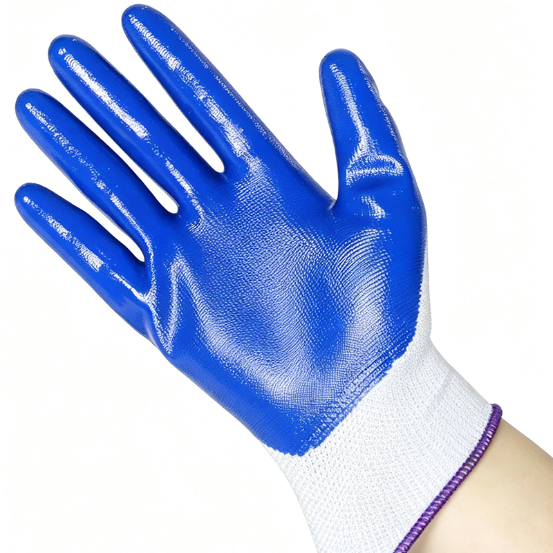 Gants de travail enduits de nitrile résistants aux produits chimiques et à l'huile