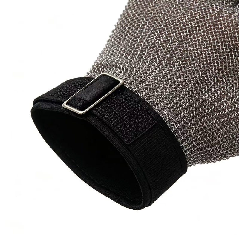 Gants anti-coupure en maille d'anneau en acier inoxydable