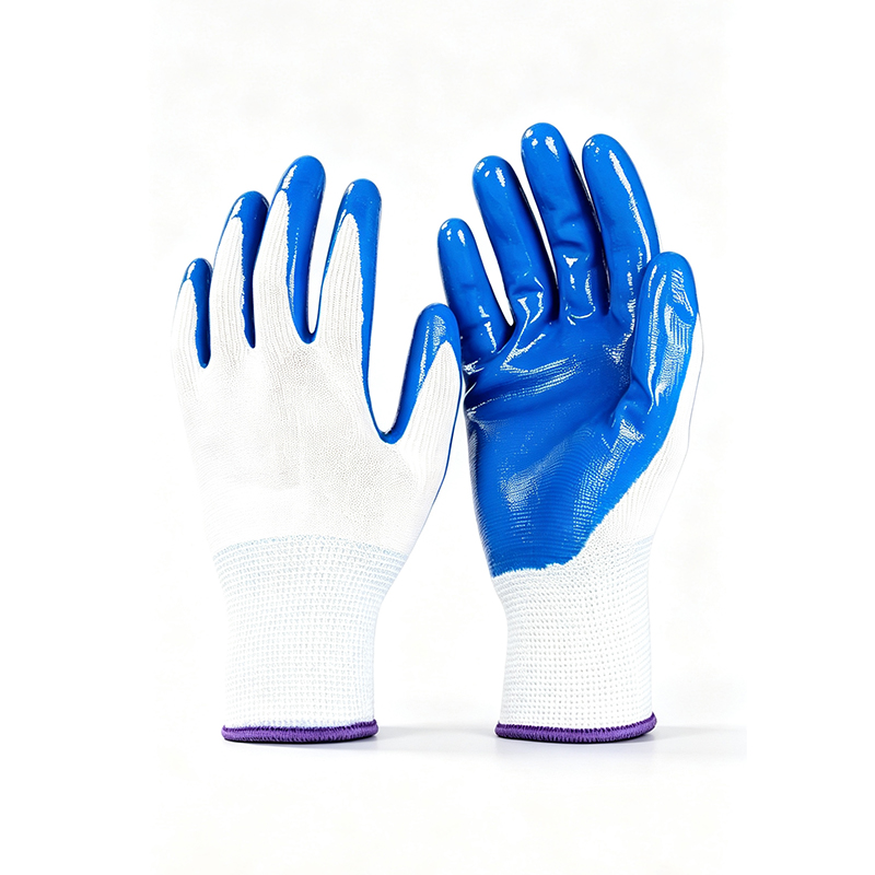 Gants de travail enduits de nitrile résistants aux produits chimiques et à l'huile