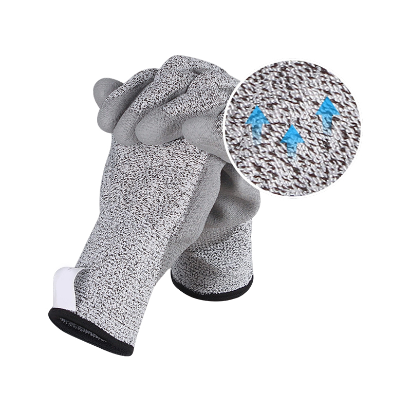 Gants en PU trempés anti-coupure