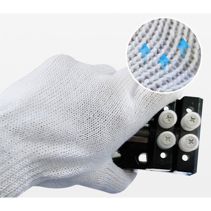 Gants de travail en fil de coton à pois en plastique