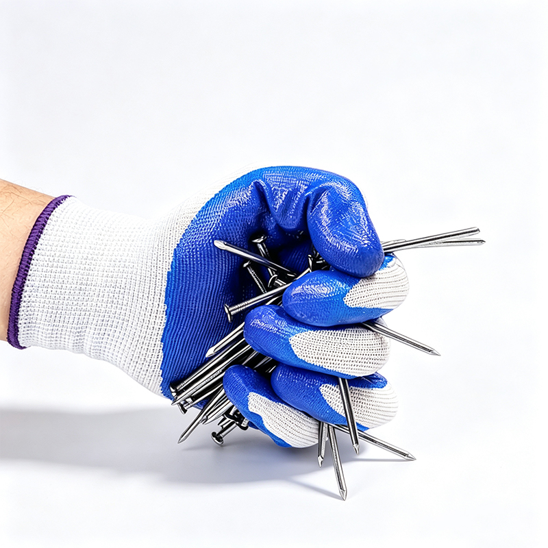 Gants de travail enduits de nitrile résistants aux produits chimiques et à l'huile