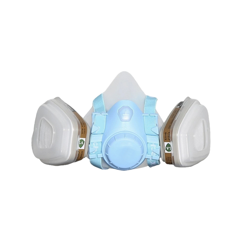 Masque à gaz en silicone à double filtre