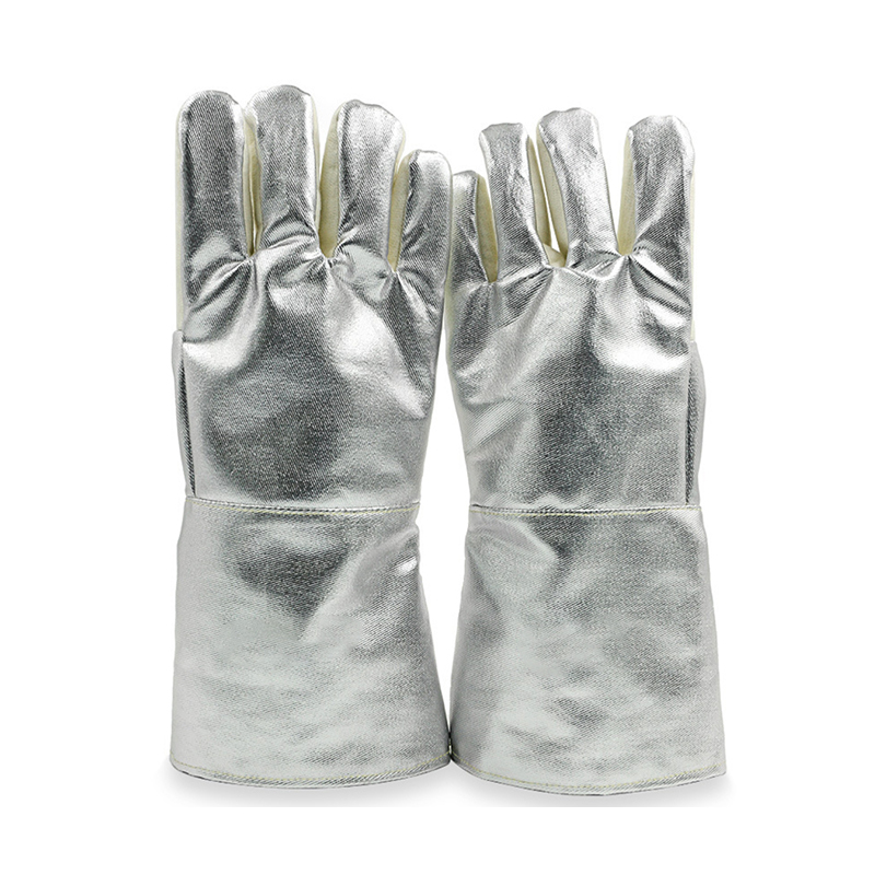 Gants de sécurité résistants à la chaleur du papier d'aluminium 350°C