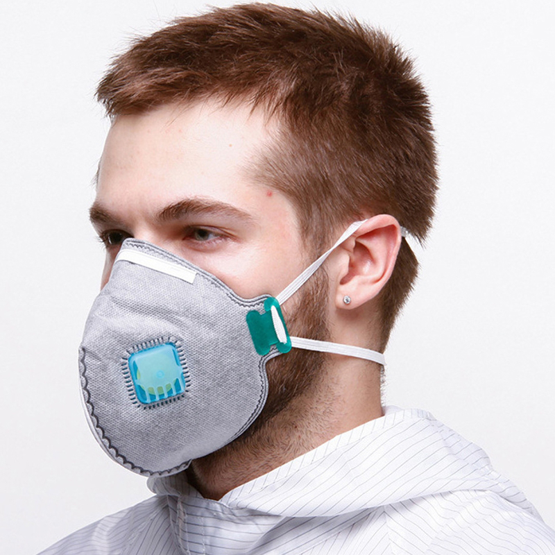 Masque en tissu non tissé à poussière de charbon actif KN95