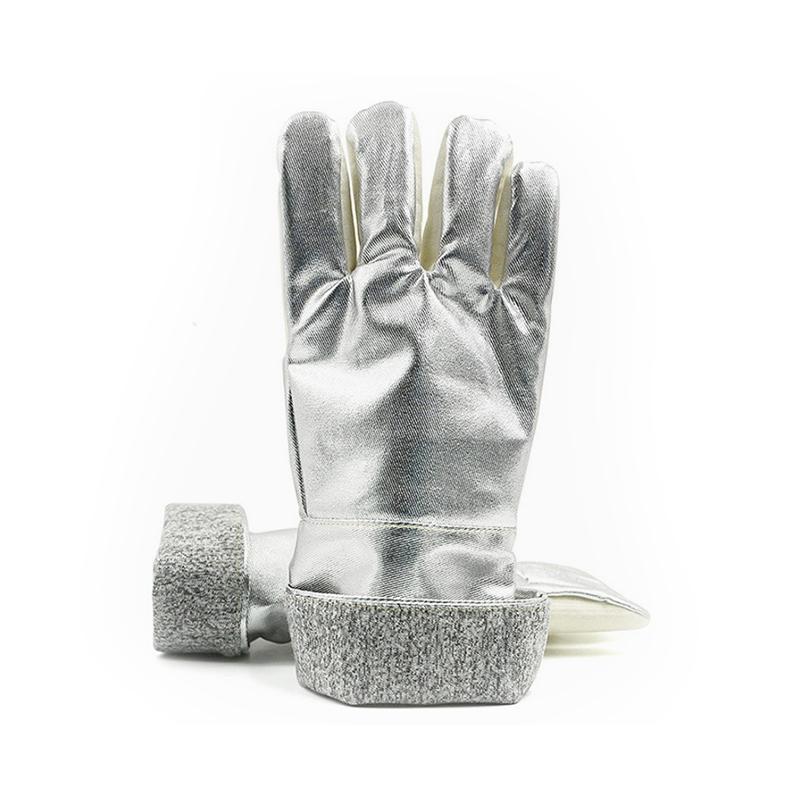 Gants de sécurité résistants à la chaleur du papier d'aluminium 350°C