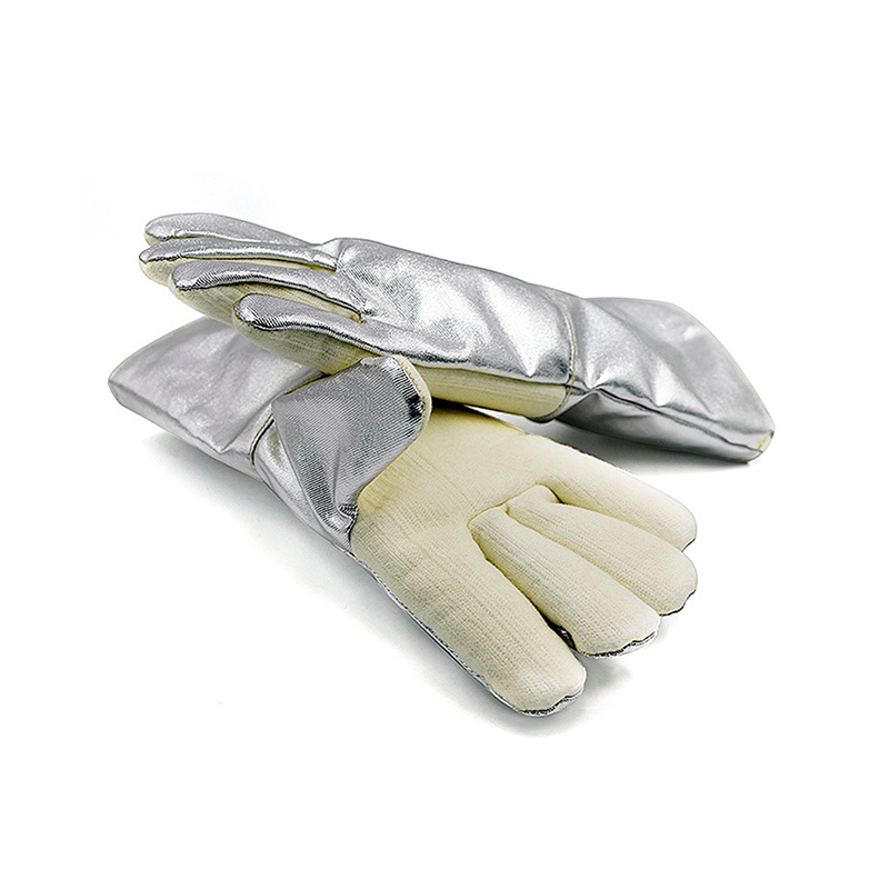 Gants de sécurité résistants à la chaleur du papier d'aluminium 350°C
