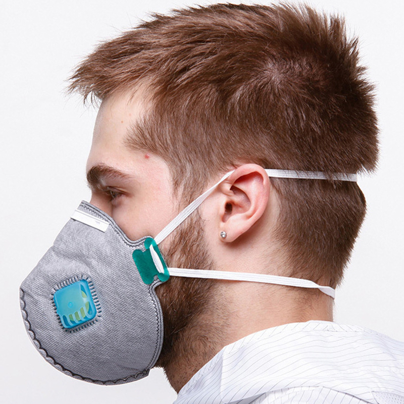 Masque en tissu non tissé à poussière de charbon actif KN95