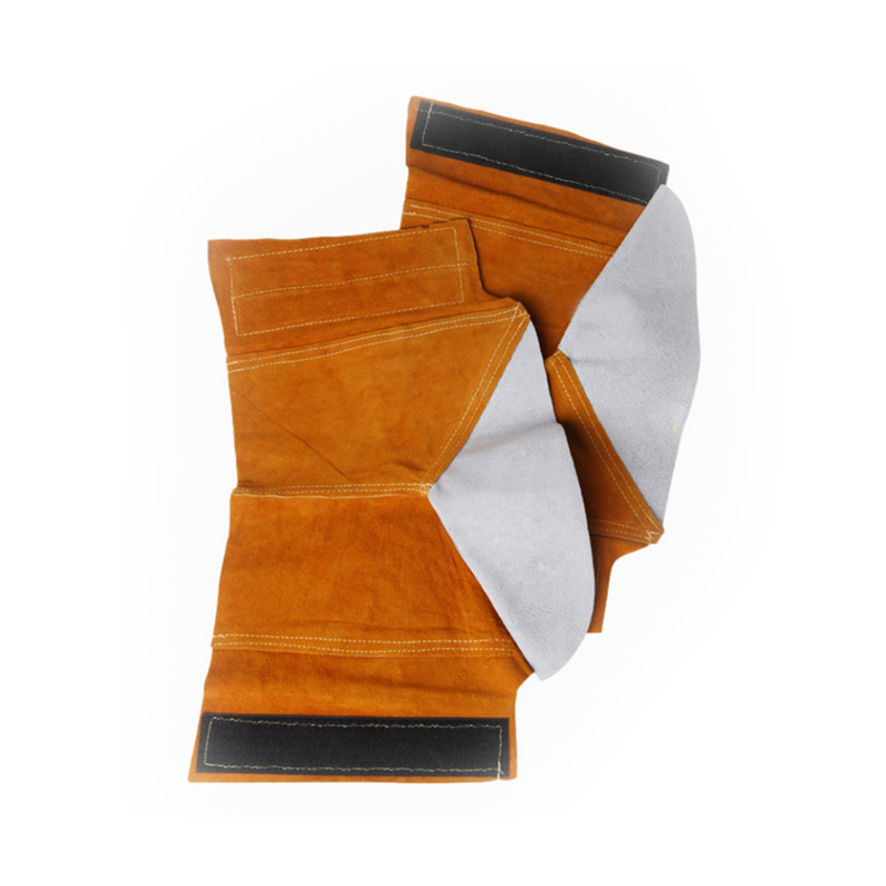 Couvre-pied de soudage en croûte de cuir de vache cousu en Kevlar