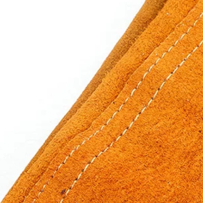 Couvre-pied de soudage en croûte de cuir de vache cousu en Kevlar