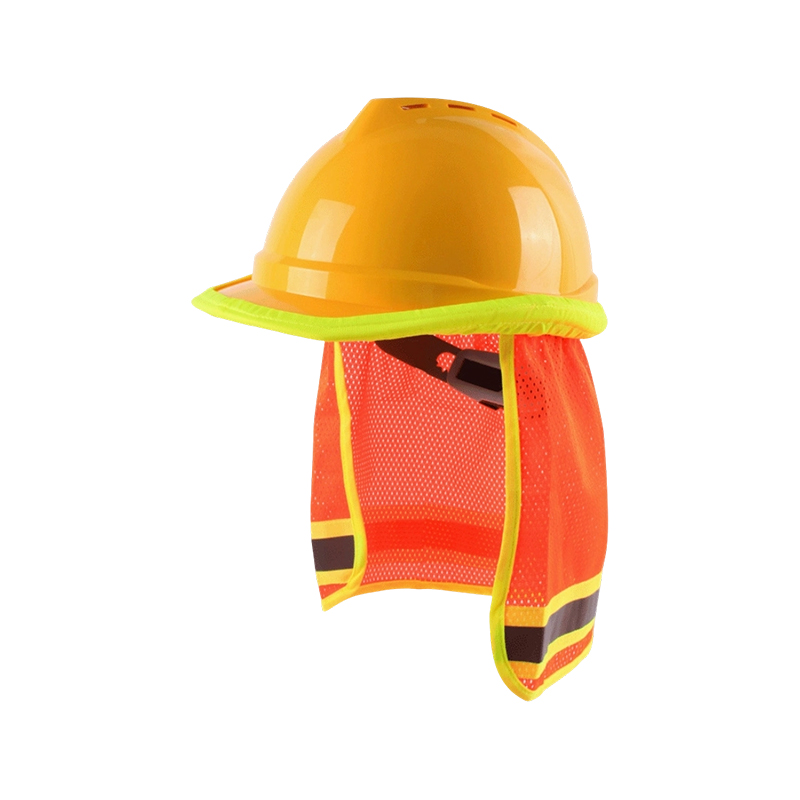 Pare-soleil en maille haute visibilité pour casques de sécurité