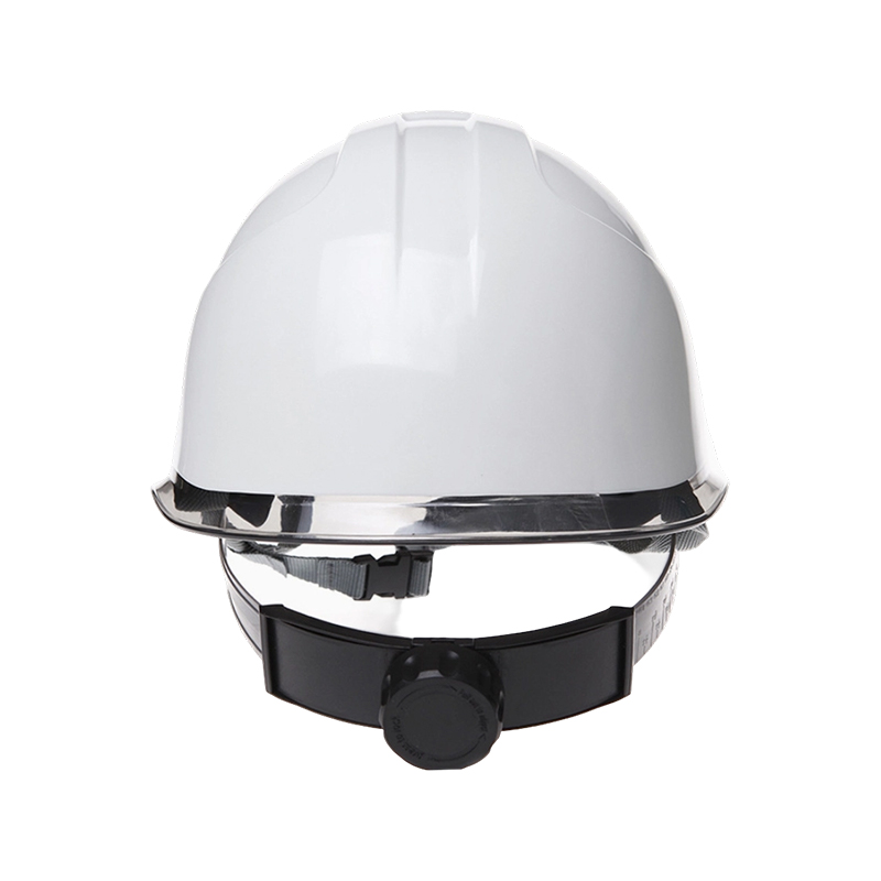 Casque de sécurité industriel bicolore avec bord transparent