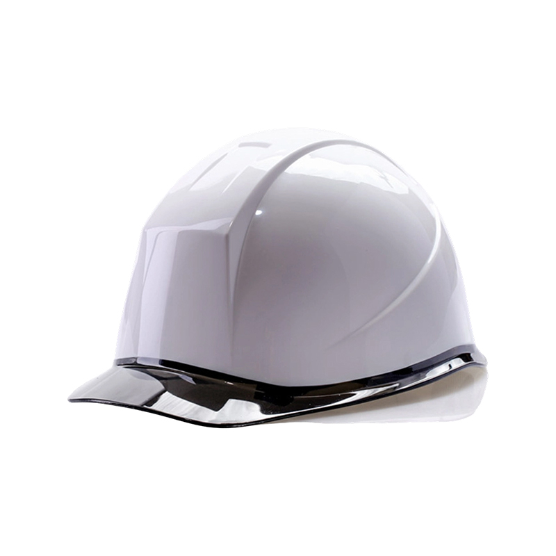 Casque de sécurité industriel bicolore avec bord transparent