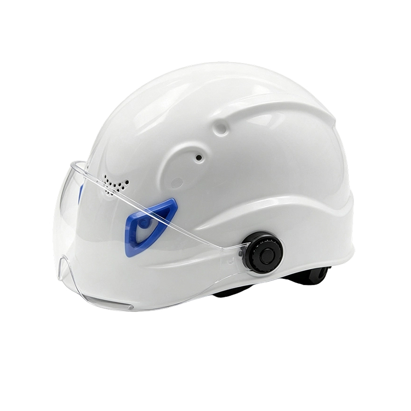Casque de sécurité ABS à double usage avec lunettes PC intégrées