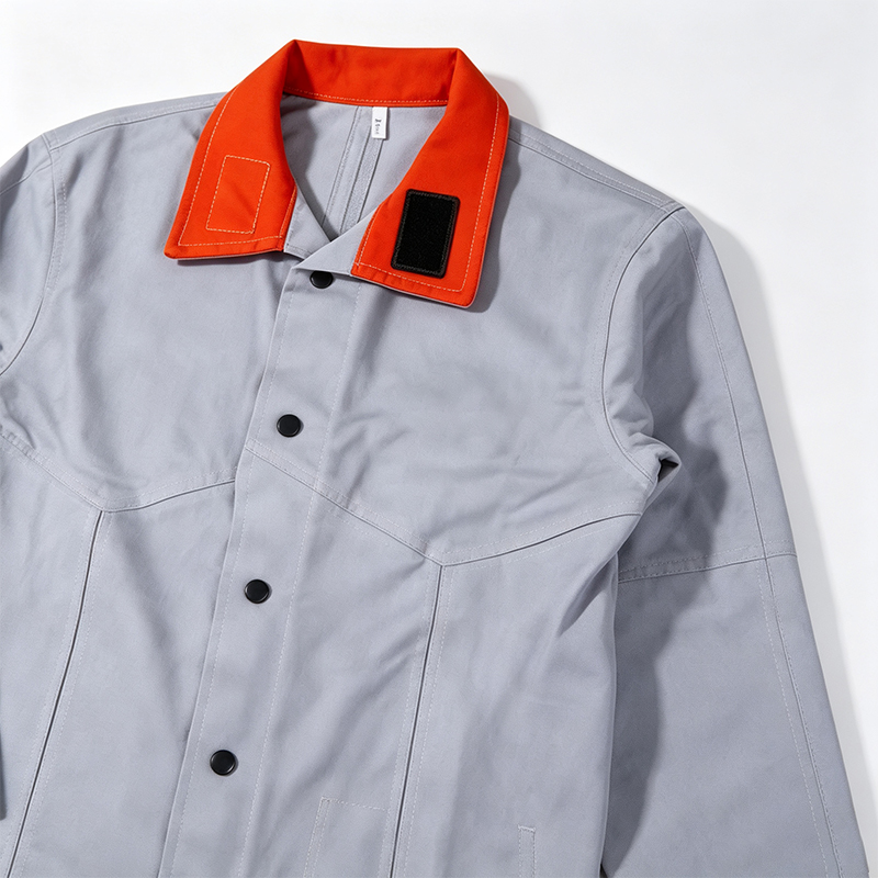 Combinaison de soudage du haut du corps en cuir de couleur originale