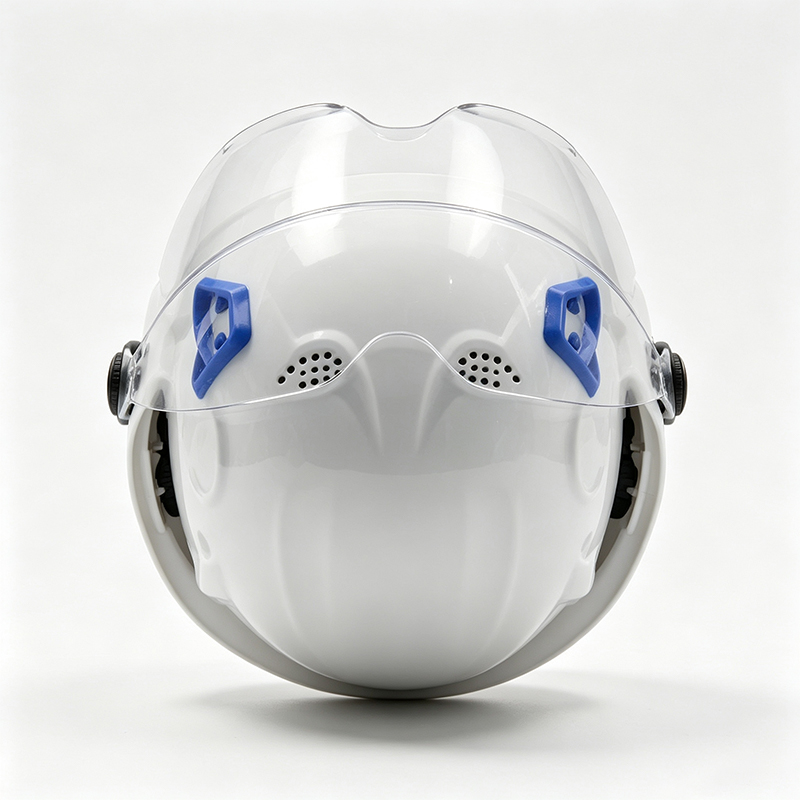 Casque de sécurité ABS à double usage avec lunettes PC intégrées