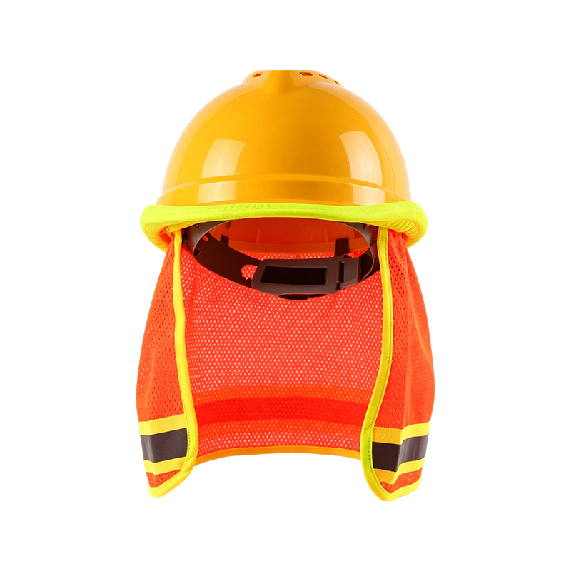 Pare-soleil en maille haute visibilité pour casques de sécurité